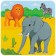 Soft puzzle for kids "Animals of the World", 16 details, crumb I