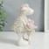 Polystone souvenir "lambs with baby and flower" 17x11.5x9 cm
