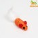 A toy for cats "Sizaley Mouse Malaya" with a fur tail, 5.5 cm, orange