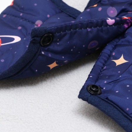 Dog jacket "Cosmos", size M, dark blue (DS 30, Osh 26, OG 38 cm)-5