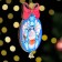Christmas tree toy "Dragon in a blue ball", lamination, 73 x 95mm