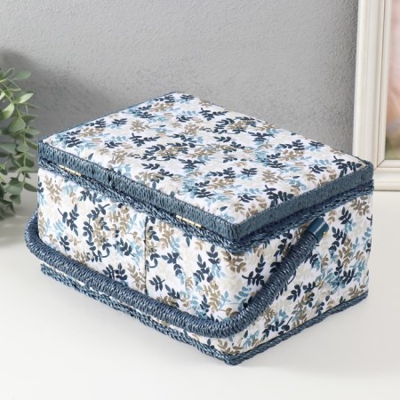 Casket for needlework "Little branches" 19x26x14.5 cm-4