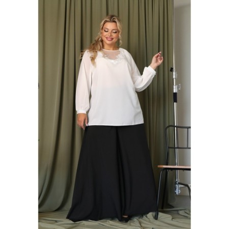 Female blouse, size 54, white color-9