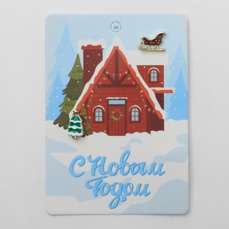 New Year! Earrings "New Year" hanging, Santa Claus, colored in gold-6