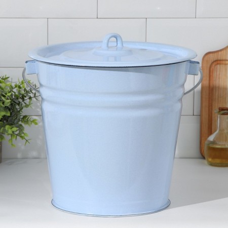 Bucket, 12 l, with a lid, blue color-1
