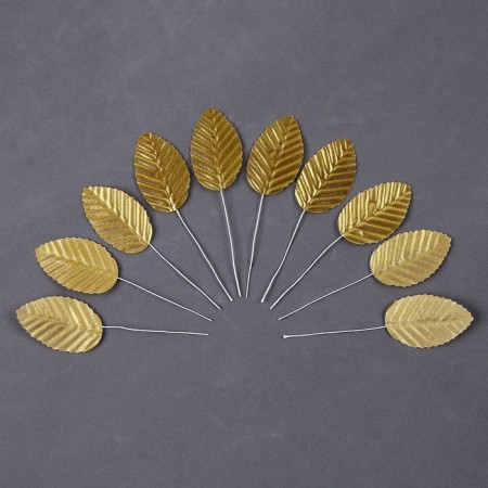 Set for decorating the cake "Leaves", 10 pcs., Color gold