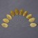 Set for decorating the cake "Leaves", 10 pcs., Color gold