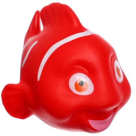 A set of rubber toys for the bathtub "Pups with colored fish", 6 pcs, crush me-3
