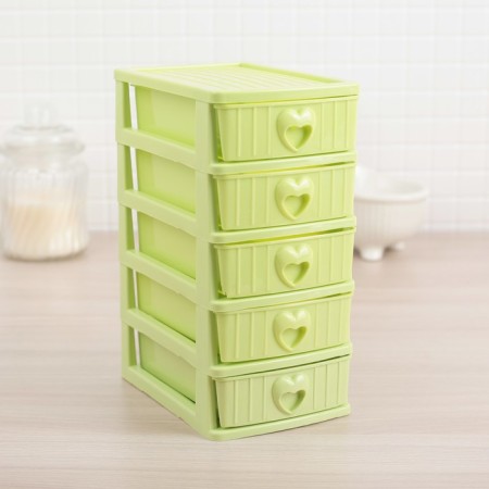 Mini - chest of drawers for trifles 5 sections "Care", 13 × 9 × 18.5 cm, color mix-4