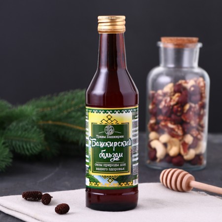 Syrup on vegetable raw materials "Bashkir balm" with honey, 240 ml-1