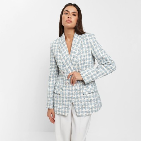 Jacket tweed double -breasted mist p. 46, blue-4
