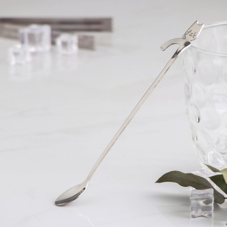Spoon of barn stainless steel Magistro "cat", length 20 cm, silver color