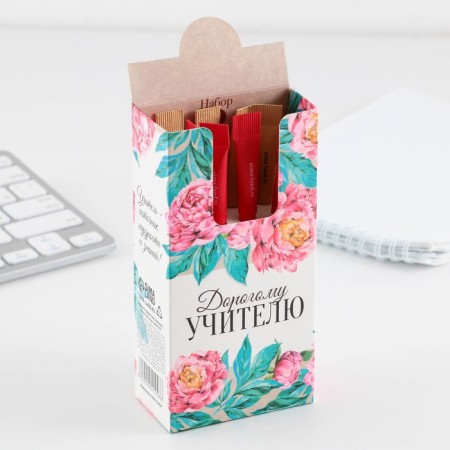 Ballic eco-handrait "Dear Teacher", a blue paste, writing a node of 1 mm.-1