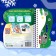 Coloring book "Draw Water. New Year", Blue Tractor