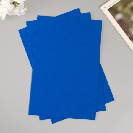 A set of hard felt "Astra" (3 pcs) bright blue, 1 mm, 160 g, 20x30 cm-1