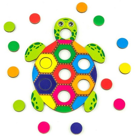 Mosaic "Fish and Turtle" D circle: 2 cm