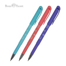 Gel pen with erased ink BrunovisConti Deletewrite Toon Town. Cats Node 0.5 mm, blue ink, matte case Soft Touch, mix