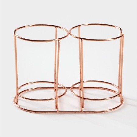 A set of ceramic mugs on a metal stand “Marble”, 2 items: 380 ml-1