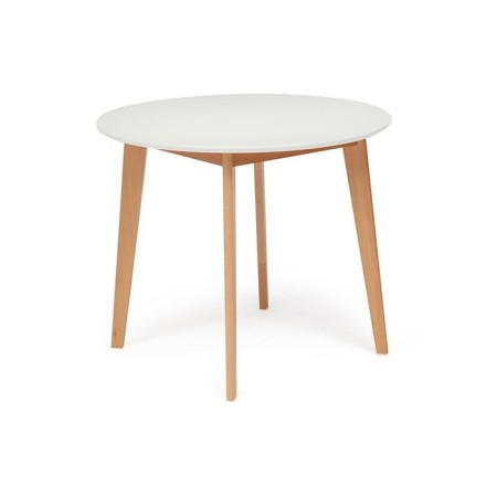 Dining table Bosco (Bosos) Buk/MDF, White/Natural D900-1