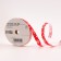 Plastic tape "Snowflakes", 1.2cm x 45m, red