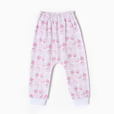 Pants children, white color/bagels, height 62 cm