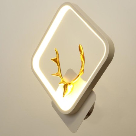 Bra "deer" LED 16W 4000k 24x24 cm white-gold 22x24 cm-2
