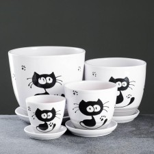 Set of flower pots 4 pcs. Kotofei 0.4 / 1 / 2.5 / 5 l