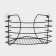 Corner shelf for a bathroom with a high side, 22.5 × 22.5 × 20.5 cm, black color is black