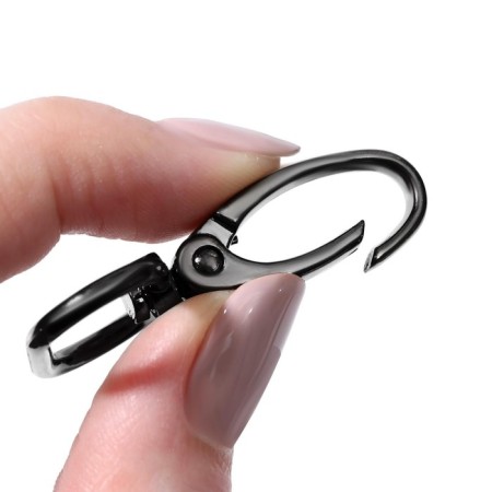 Metal carbine, 45 × 30 mm / 25 × 2 mm, 10 pcs, black color-2
