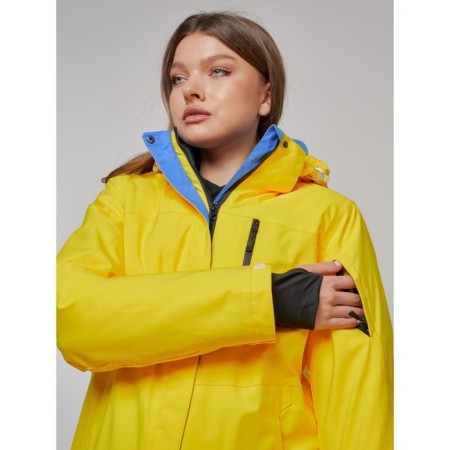 Ski suit female, size 42, yellow color-8