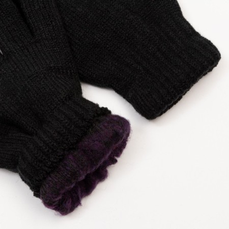 Gloves female thermo, black color, size 7-8-2