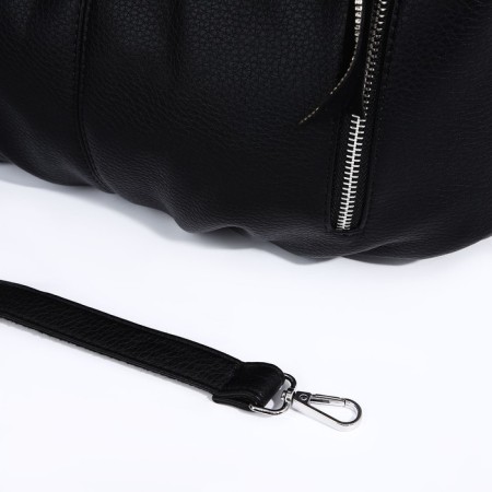 Lurch bag with a zipper, 3 outer pockets, black color-5