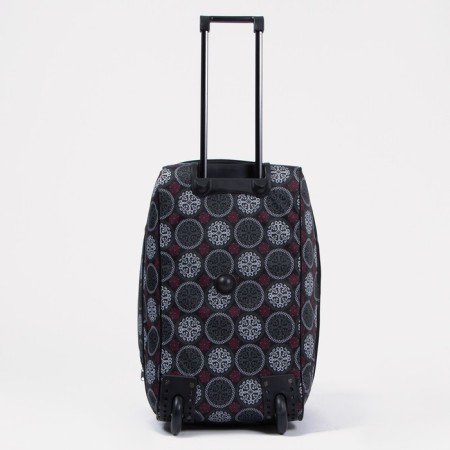 Road bag on wheels, a lightning department with an increase, an external pocket, a long belt, the color is gray-3