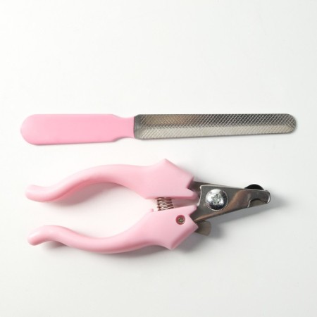 Carrying for claws: Cogerer of the side (hole 8 mm) and a file, pink-4