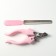 Carrying for claws: Cogerer of the side (hole 8 mm) and a file, pink