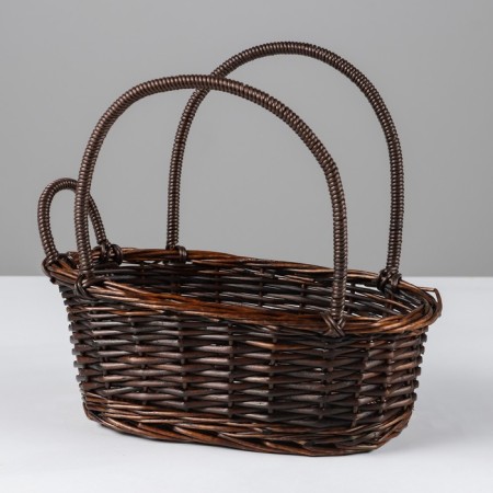 Basket, 27 x 16 x 10/26 cm, vine