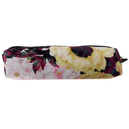 Penal soft, 1 compartment, quadro, 50 x 210 mm, Erich Krause, Bouquet, Pink 52173-2