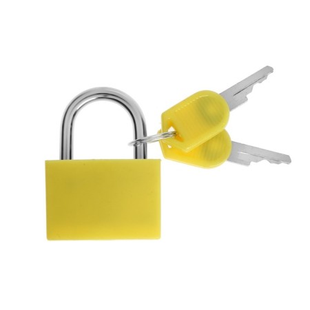 The castle of a hinged suitcase, medium, 30x42 mm, yellow-2