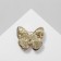 Brooch "Butterfly" Druze, white-pink color in gold