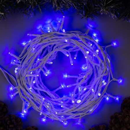 Garland "thread" 10 m, IP44, white thread, 100 LED, glow blue, 8 modes, 220 V