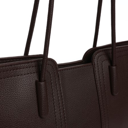 Bag Female Tout with zipper, chocolate color-3