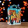 Gift box with a window Christmas tree "Holiday in the city", 19 x 13.5 x 25.5 cm