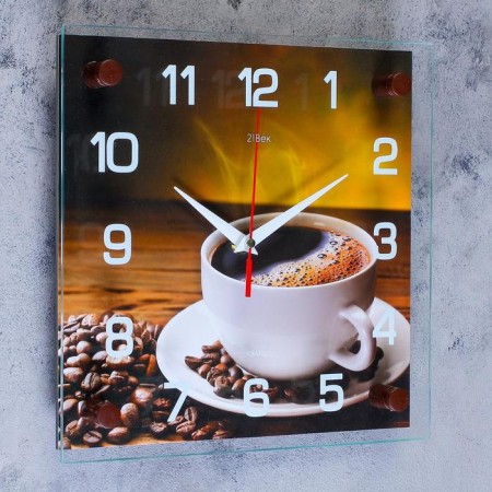 Wall clock: kitchen, "coffee", silent, 25 x 25 cm-1