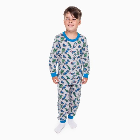 Pajamas for a boy, gray/transformer color, height 92 cm
