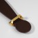 Handle for a bag, 2 fasteners for a puncture, 22 × 3 × 0.4 cm, dark brown/gold color
