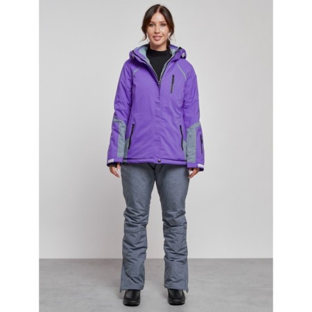 Ski costume female winter, size 50, purple color