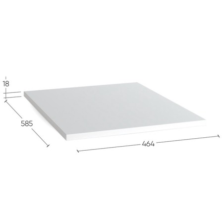 Shelf in a single -door cabinet "Max", 500 × 580 × 18 mm, white color-2