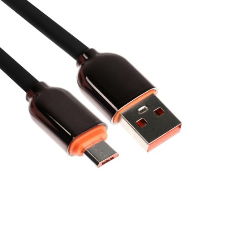 MicroUSB cable - USB, 2.4 A, PVC braid, 1 meter, black
