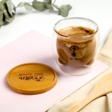 A glass with a stand “Good morning, miracle”, 300 ml