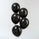 Latex ball 12 "Star rain.", Pastel, set of 50 pcs., Black color